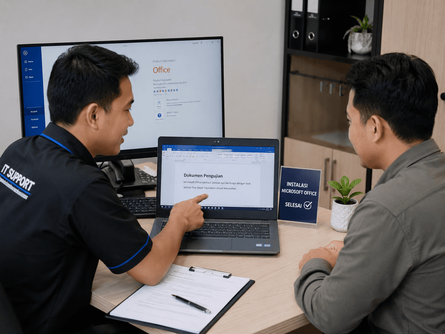 Ilustrasi testing Microsoft Office setelah instalasi