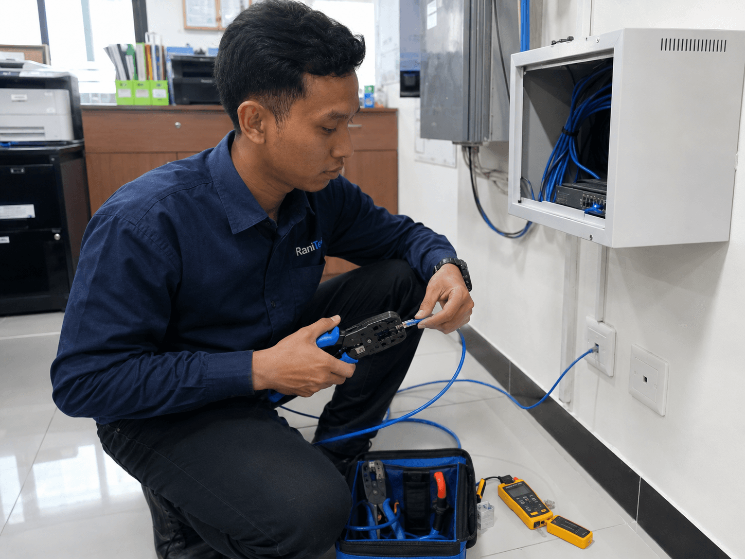 Cable & Connectivity Test - dokumentasi jasa instalasi jaringan RaniTech